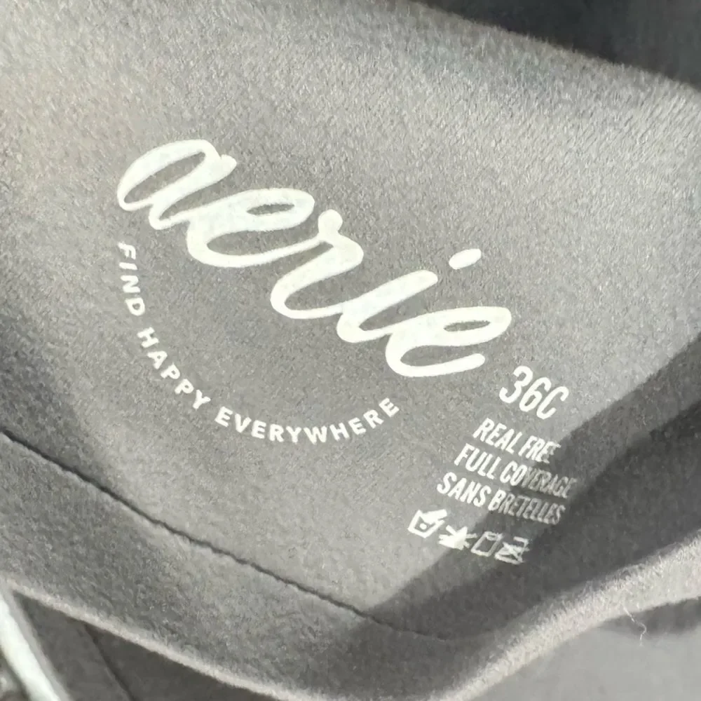 Aerie Real Free Full Coverage Grey Bra Women’s 36C